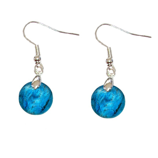 Boucles d’Oreilles Apatite Chauffée Rond – Communication & Harmonie Énergétique