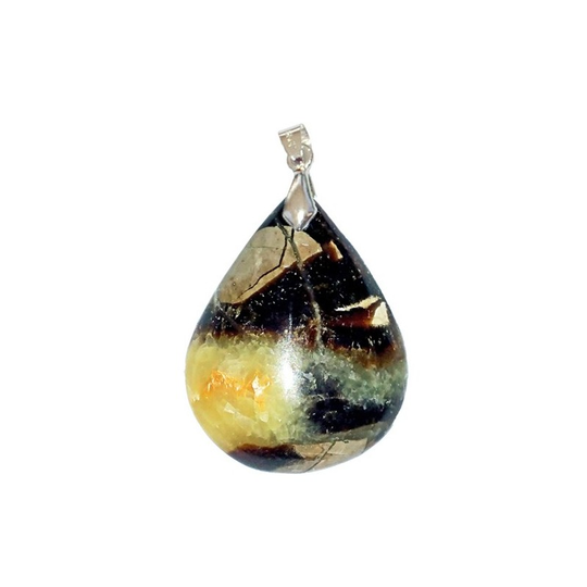 Pendentif Septaria Goutte – Maîtrise de Soi & Énergie de Transformation