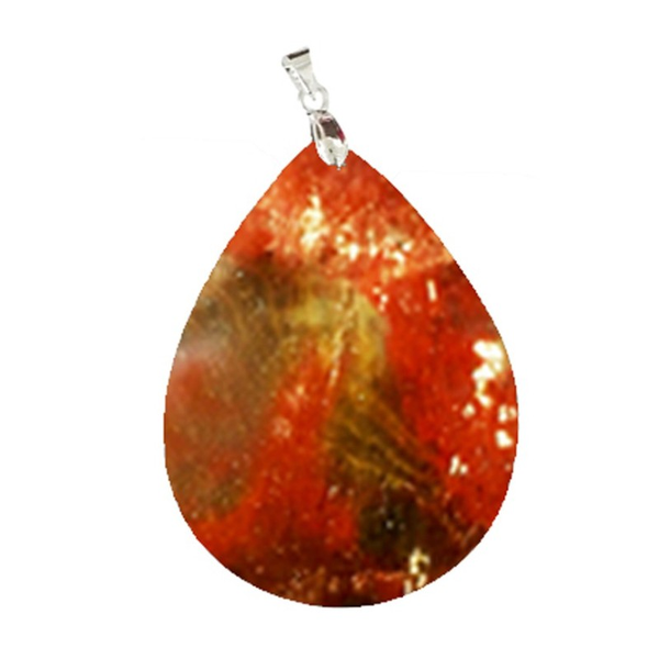 Pendentif Bois Fossilisé Goutte – Calme, Lucidité & Vitalité Ancrée - Gemio.ch