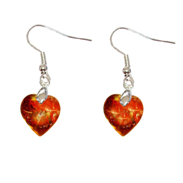 Boucles d’Oreilles Bois Fossilisé Cœur – Sérénité, Lucidité & Vitalité Naturelle - Gemio.ch