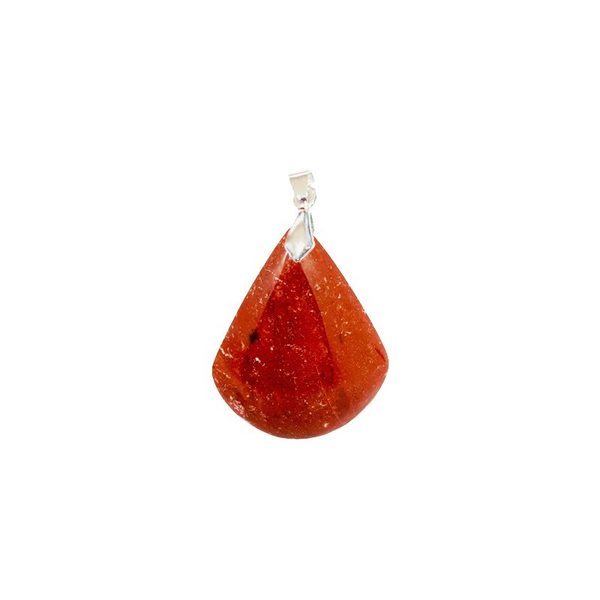 Pendentif Jaspe Rouge Triangle – Tonus, Courage & Circulation de l’Énergie - Gemio.ch