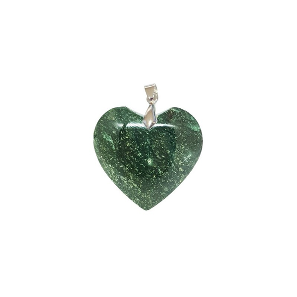 Pendentif Jaspe Vert Cœur – Vitalité, Guérison Émotionnelle & Équilibre Intérieur