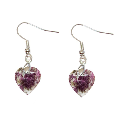 Boucles d’Oreilles Tourmaline Rose Cœur – Protection Émotionnelle, Amour & Éveil du Désir