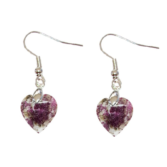Boucles d’Oreilles Tourmaline Rose Cœur – Protection Émotionnelle, Amour & Éveil du Désir