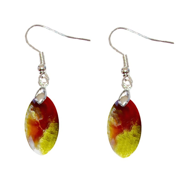Boucles d’Oreilles Opale Calcédoine Ovale – Calme, Clarté & Éveil Sensoriel - Gemio.ch