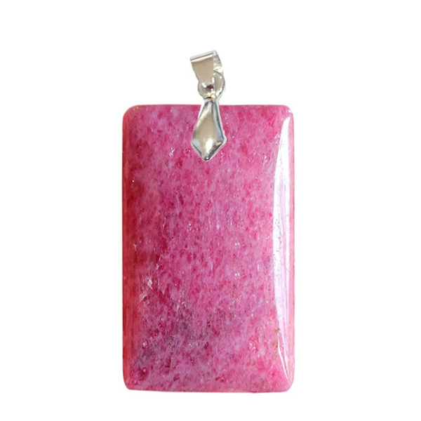 Pendentif Rhodonite EXTRA Rectangle – Apaisement & Confiance - Gemio.ch