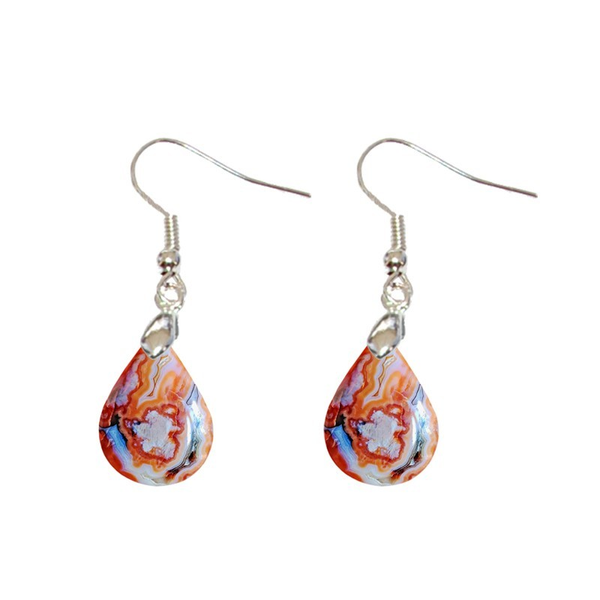 Boucles d’Oreilles Agate Rouge Goutte – Équilibre & Confiance - Gemio.ch
