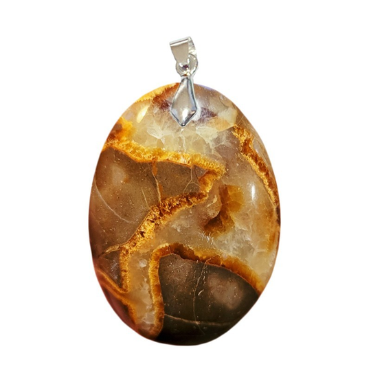 Pendentif Septaria Rouge Ovale – Stabilité & Guérison Émotionnelle