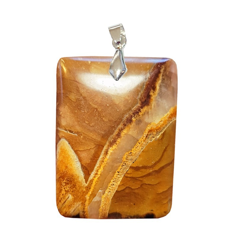 Pendentif Septaria Rouge Rectangle – Courage & Recentrage