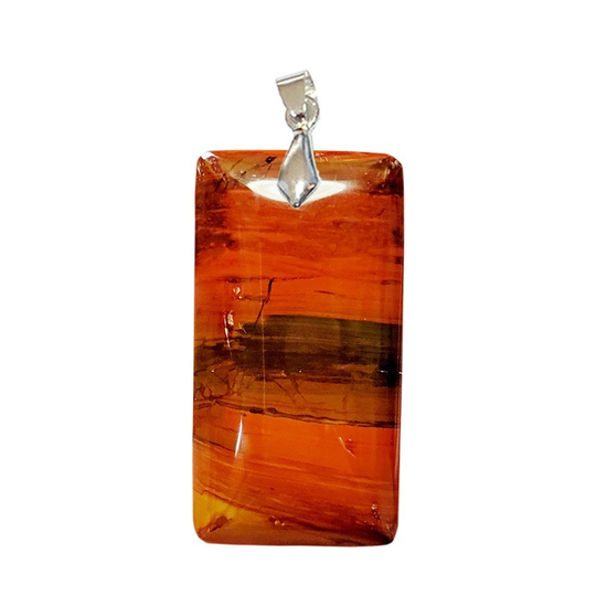 Pendentif Jaspe Multicolore Rectangle Fin – Harmonie et Liberté Intérieure