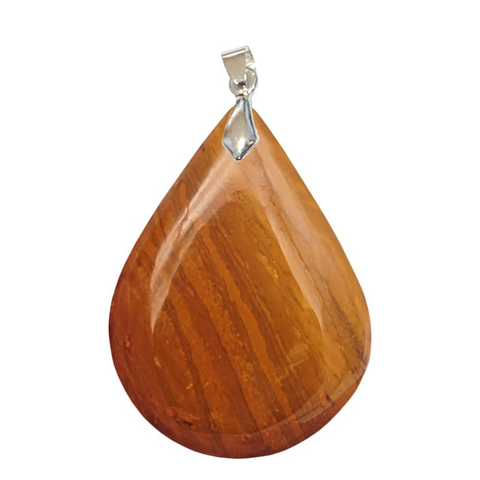 Pendentif Jaspe Orbiculaire Goutte – Équilibre et Régénération
