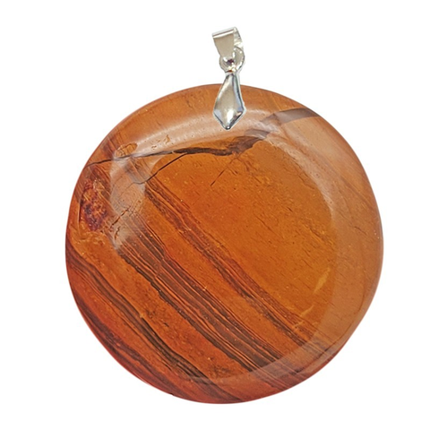 Pendentif Jaspe Orbiculaire Rond – Équilibre et Régénération
