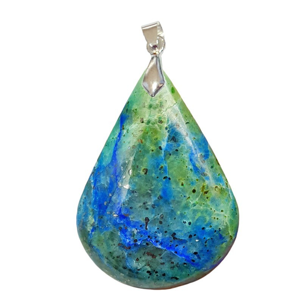 Pendentif Azurite Goutte – Épanouissement et Relaxation - Gemio.ch