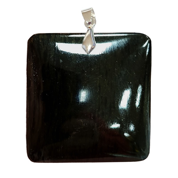 Pendentif Opale Noire de Madagascar Carré – Force et Ancrage - Gemio.ch
