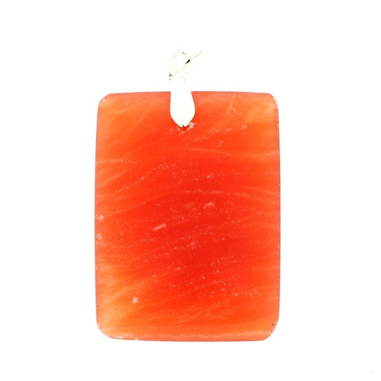 Pendentif Calcite Extra Orange Rectangle – Énergie et Détermination
