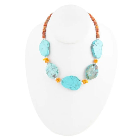 Collier Tales of Taos Türkis und Orange