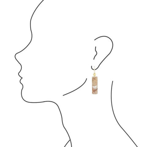 Boucle d'oreille en jaspe naturel