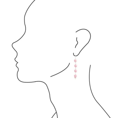 Line Me Up Ohrringe - Pink und Silber