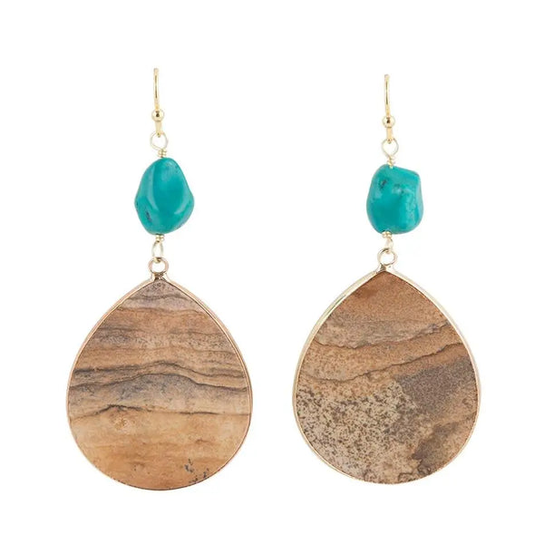 Pendants d'oreilles Picture Jasper - Gemio.ch