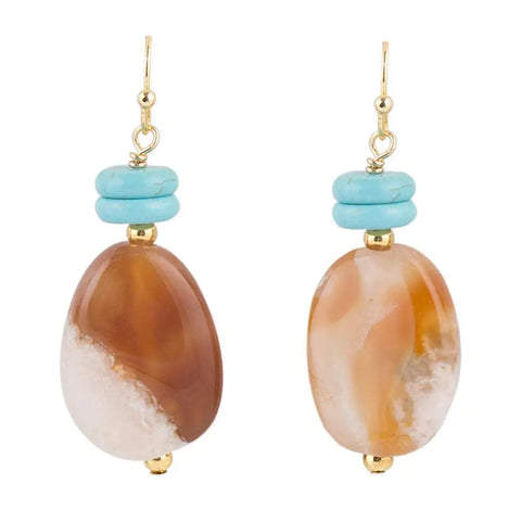 Boucles d'oreilles suspendues Jasper