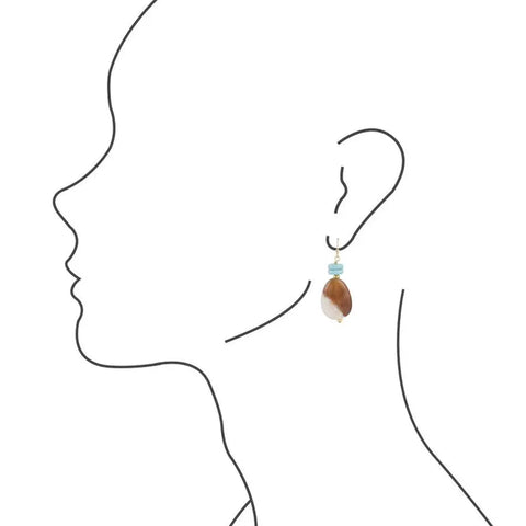 Boucles d'oreilles suspendues Jasper