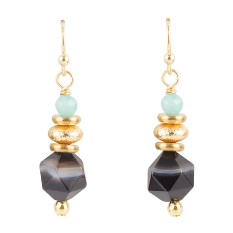 Boucle d'oreille Quartz fumé Native Spark