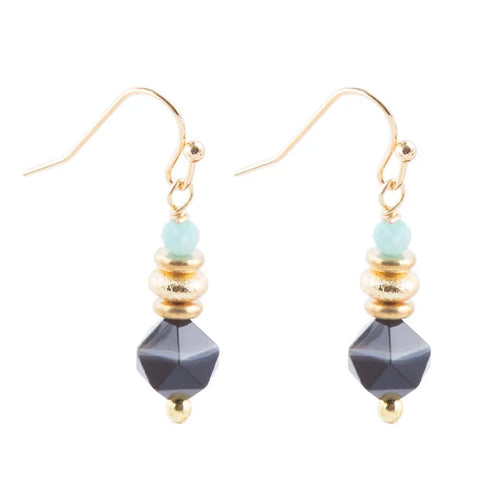 Boucle d'oreille Quartz fumé Native Spark