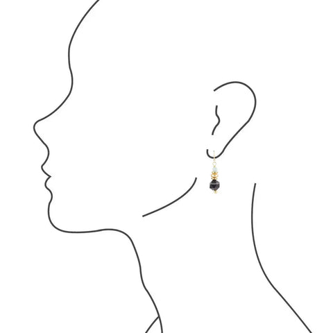 Boucle d'oreille Quartz fumé Native Spark