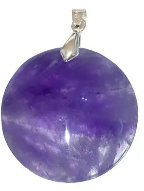 Pendentif Rond en Améthyste – Amour & Sérénité - Gemio.ch