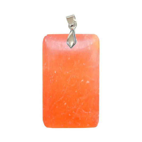 Pendentif Rectangulaire en Calcite Orange Extra – Énergie, Motivation & Clarté - Gemio.ch