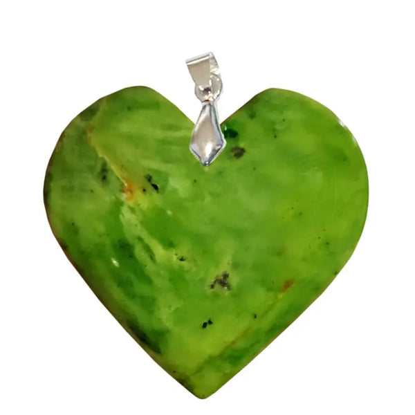 Pendentif Cœur de Chrysoprase – Renouveau & Sérénité - Gemio.ch