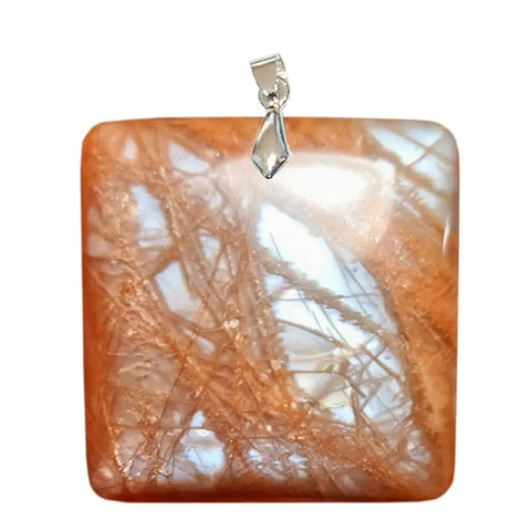 Extra Sun Stone Quadratischer Anhänger