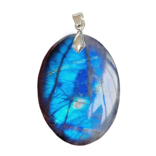 Pendentif Ovale en Labradorite Extra – Protection & Éclat Intérieur