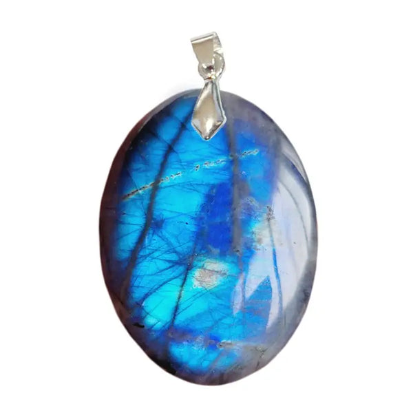 Pendentif Ovale en Labradorite Extra – Protection & Éclat Intérieur