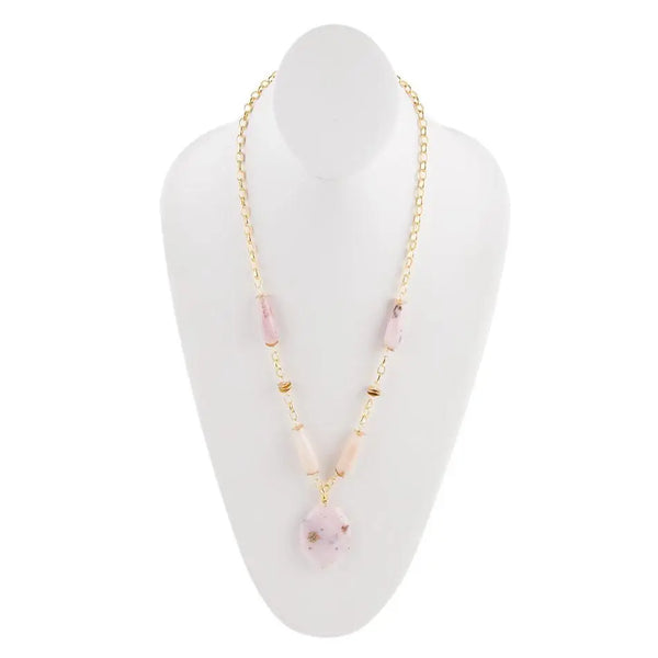 Collier Station Opale Rose - Gemio.ch