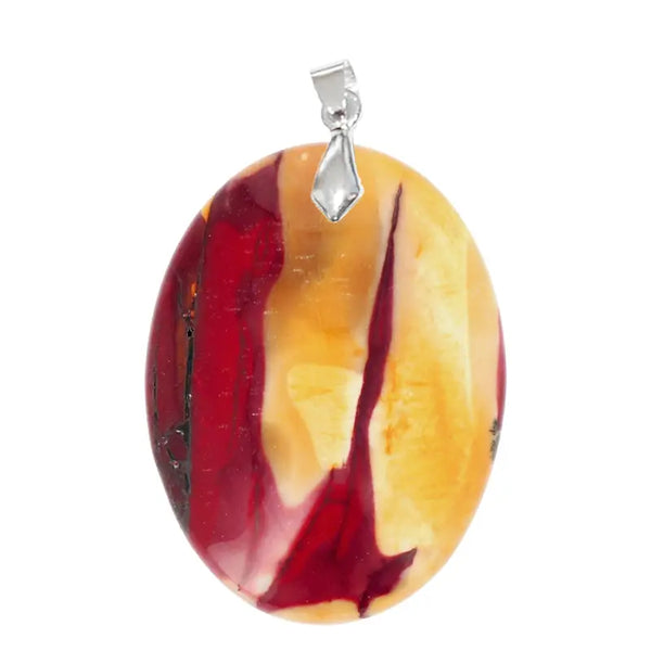 Pendentif Ovale en Mookaïte Extra – Énergie Ancrée & Harmonie Intérieure