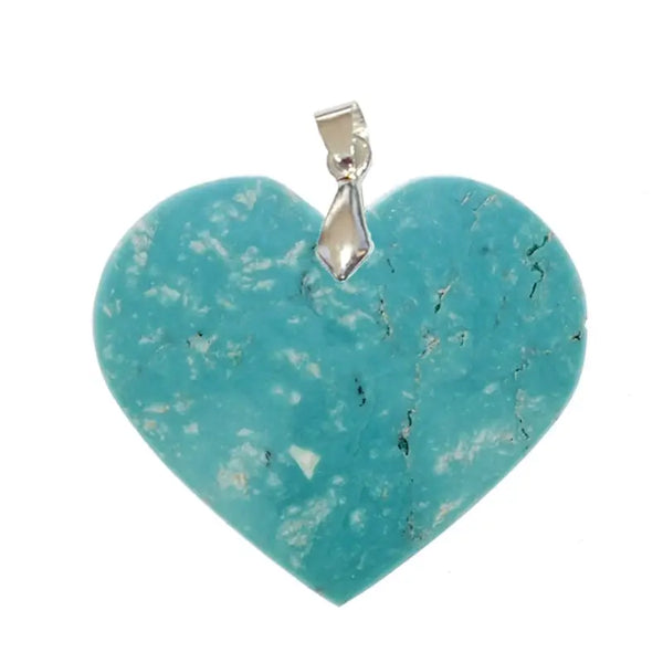Pendentif Cœur en Opale Bleue – Douceur Émotionnelle & Harmonie Intérieure - Gemio.ch