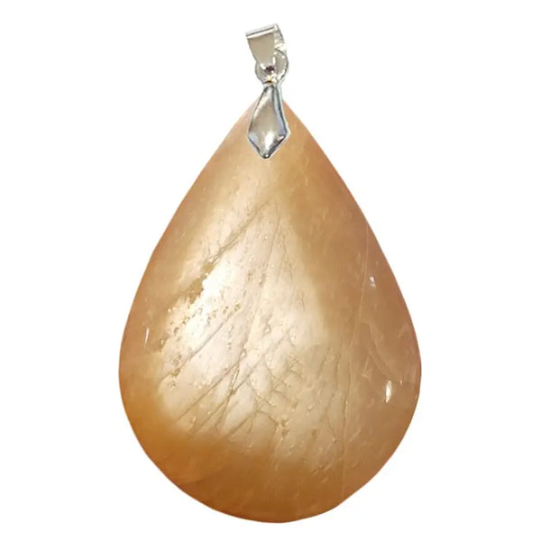 Pendentif Goutte en Pierre de Lune Orange – Douceur Féminine & Harmonie Émotionnelle - Gemio.ch