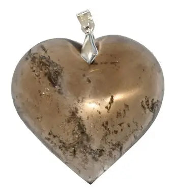 Pendentif Cœur en Quartz Fumé – Sérénité & Ancrage - Gemio.ch