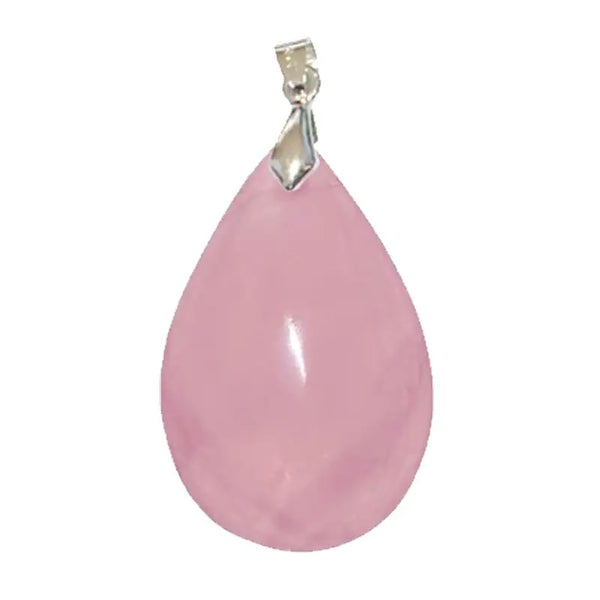 Pendentif Goutte en Quartz Rose – Douceur & Harmonie Émotionnelle - Gemio.ch