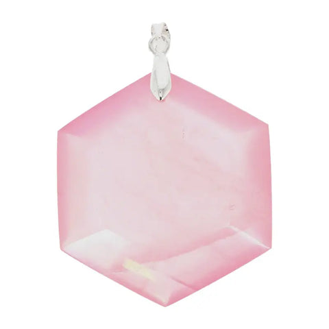 Pendentif Sceau de Salomon en Quartz Rose – Amour & Harmonie Sacrée