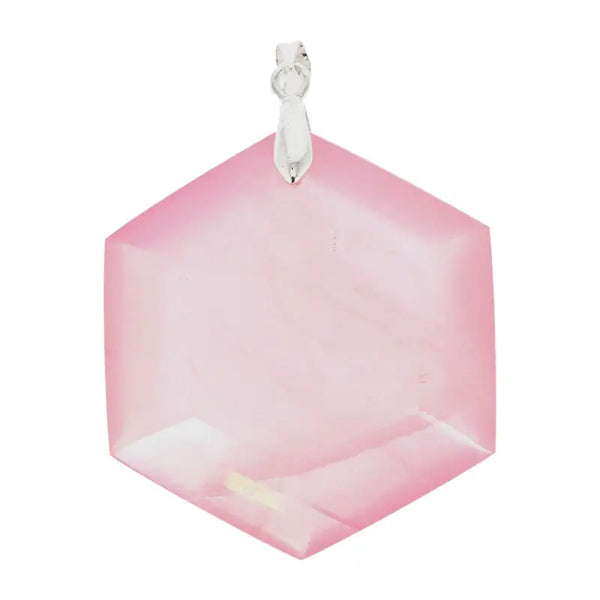 Pendentif Sceau de Salomon en Quartz Rose – Amour & Harmonie Sacrée