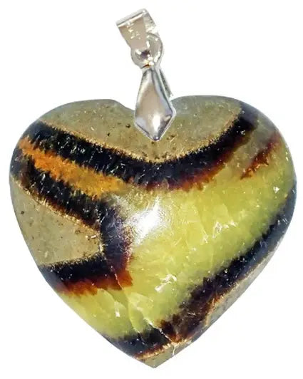 Pendentif Cœur en Septaria – Ancrage & Résilience Émotionnelle - Gemio.ch