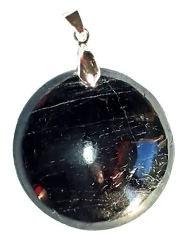 Pendentif Rond en Tourmaline – Confiance & Protection