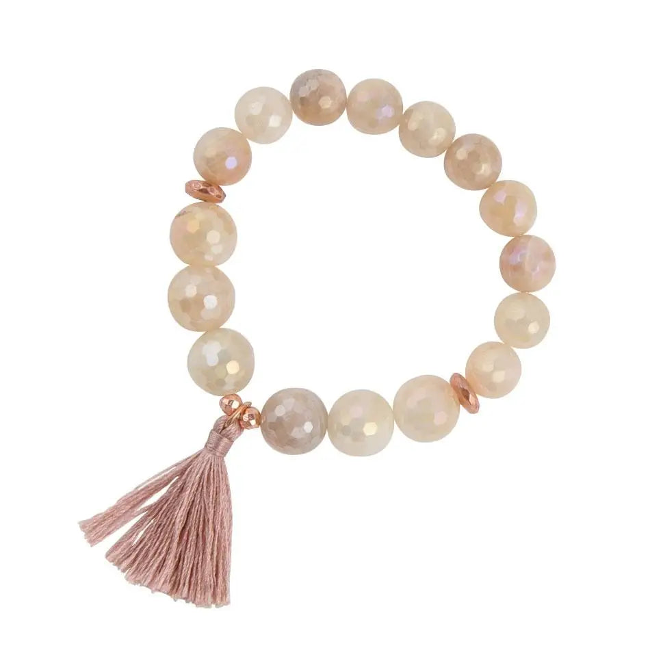 Bracelet extensible avec pompon de lune - Gemio.ch