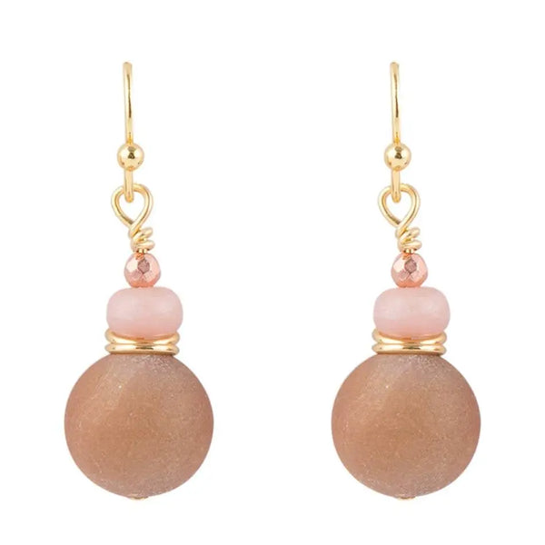 Boucles d'oreilles Agate Mauves en sourdine - Gemio.ch