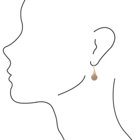 Boucles d'oreilles Agate Mauves en sourdine
