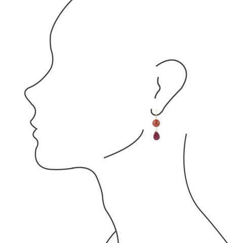 Boucles d'oreilles Raspberry Drops