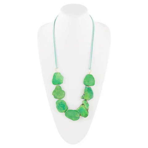 Collier Jaspe et Cuir