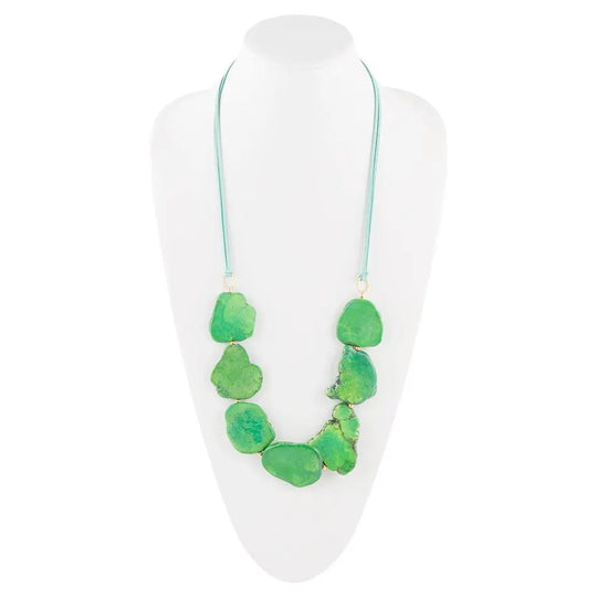 Collier Jaspe et Cuir